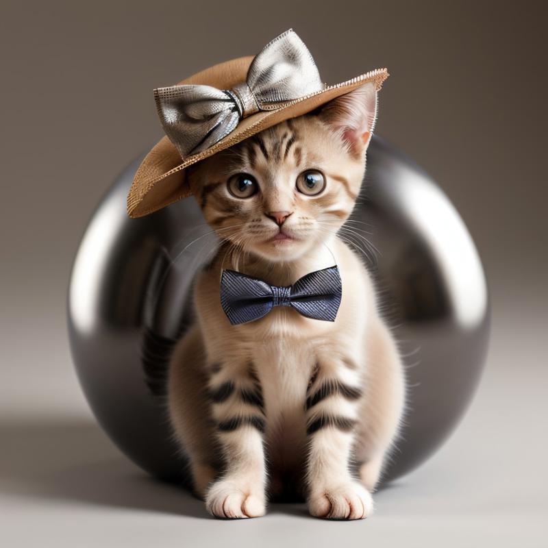 00491-2308307660-intricate cute kitten with panamahat wearing bowtie, sitting on a metallic ball,  _lora_PanamaHatConcept_v13_0.9_.jpg